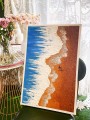 Ola de playa arena abstracta niños arte de la pared textura minimalista